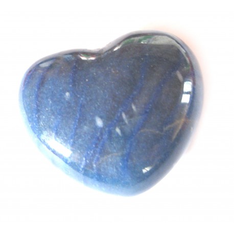 Herz Blauquarz 45 mm bauchig