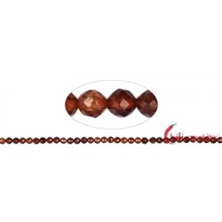 Strang Kugel Hessonit (Granat) facettiert 3,5 mm