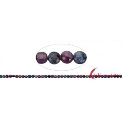 Strang Scheibe/Coin Rubin/Safir facettiert 4 mm