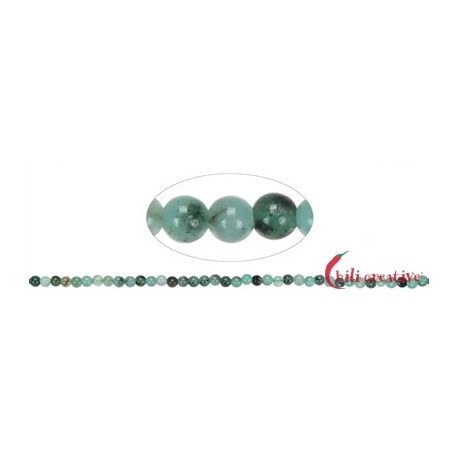 Strang Kugel Smaragd 3 mm (38cm)