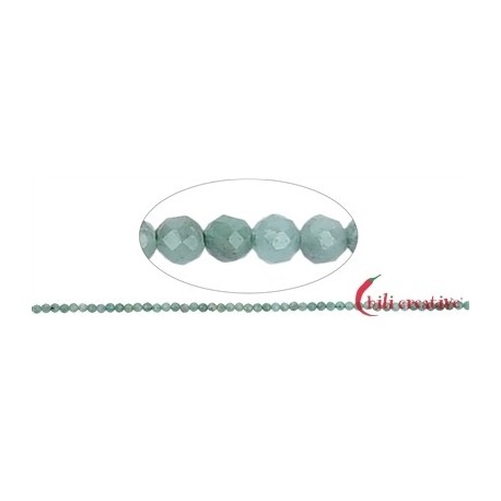 Strang Kugel Smaragd facettiert 2,5 - 3,0 mm