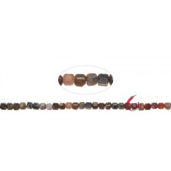 Strang Würfel Pietersit-Quarz facettiert 2 x 2 x 2 mm