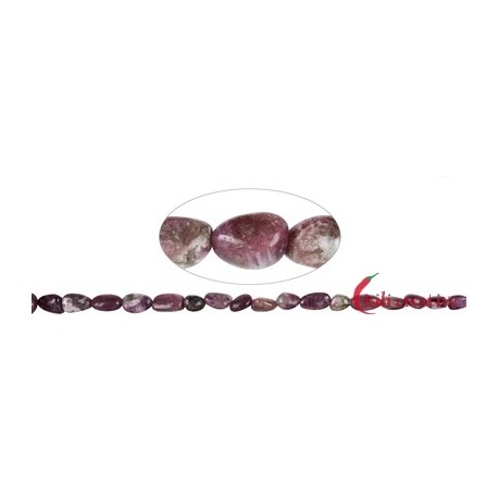 Strang Nuggets Turmalin (rosa) 15 - 20 x 8 - 13 mm mit Verlauf (50cm)