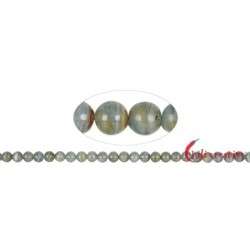 Strang Kugel Aragonit-Calcit (blau) 8 mm