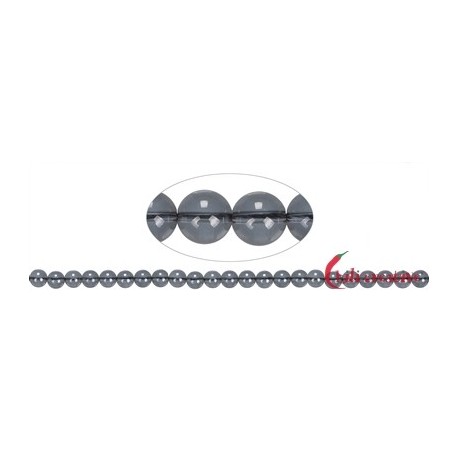 Strang Kugel Bergkristall behandelt Silber-Auraquarz 8 mm DERZEIT NICHT LIEFERBAR