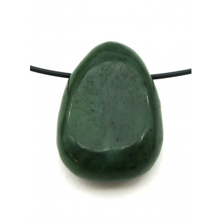 Trommelstein gebohrt Nephrit