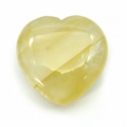Herz Bergkristall mit Eiseneinschluß Golden Healer 5 x 5 x 2 cm