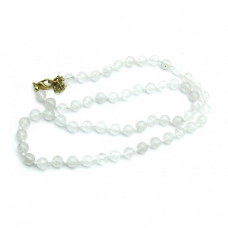 Kugel-Kette Bergkristall 8 mm 60 cm lang