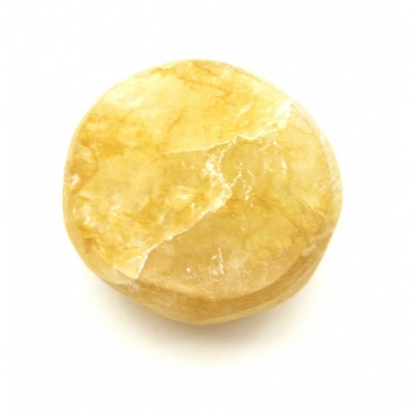 Fenster-Kiesel Bergkristall mit Eiseneinschluss Golden Healer 3 - 4 cm 1 Stück