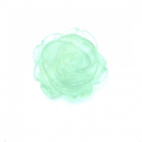 Rose Fluorit grün mit 1 mm Bohrung 1,8 cm
