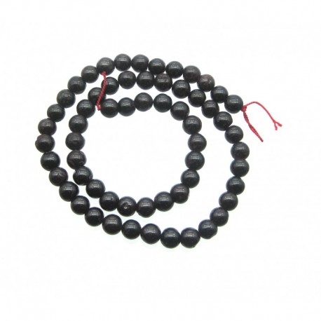 Strang Kugel Granat gefärbt 8 mm 45 cm lang