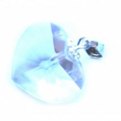 Herz-Anhänger facettiert Bergkristall 3 cm mit Öse