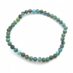 Kugel-Armband Chrysokoll stabilisiert facettiert 4 mm