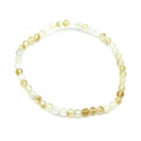 Kugel-Armband Citrin (erhitzt) B facettiert 4 mm