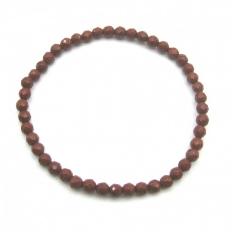 Kugel-Armband Jaspis rot facettiert 4 mm