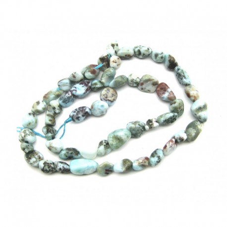 Strang Larimar Nugget 6-8 mm 40 cm lang