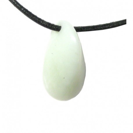 Lebensstein gebohrt Serpentin grün 25 mm