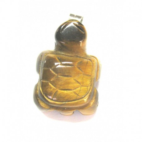 Schildkröte Tigerauge 2 cm mit Öse