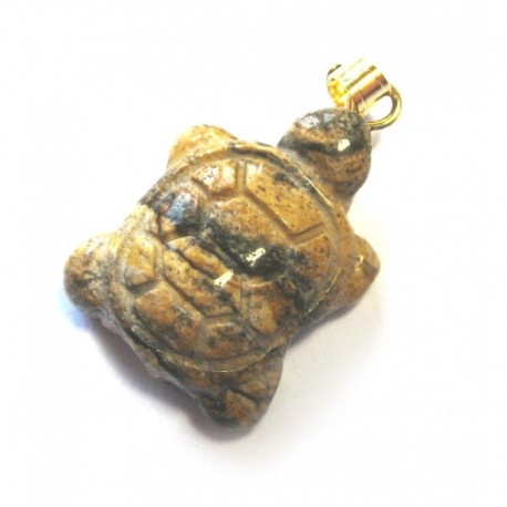 Schildkröte Landschaftsmarmor 2 cm mit Messing-Öse