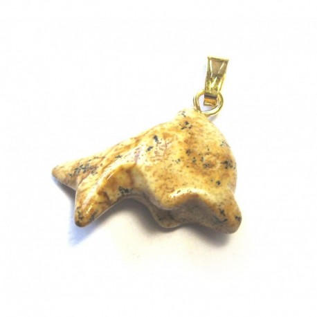 Delfin Landschaftsmarmor 2 cm mit Messing-Öse