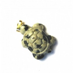 Schildkröte Dalmatinerstein (Aplit) 2 cm mit Messing-Öse