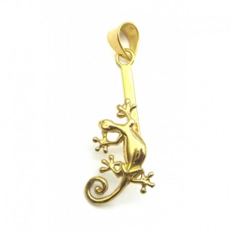 Donuthalter Gecko 925 Silber vergoldet für 30 und 40 mm Donuts