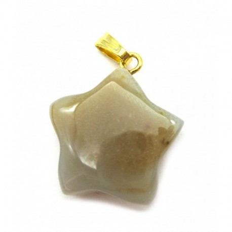 Stern mit Öse Achat 18 mm