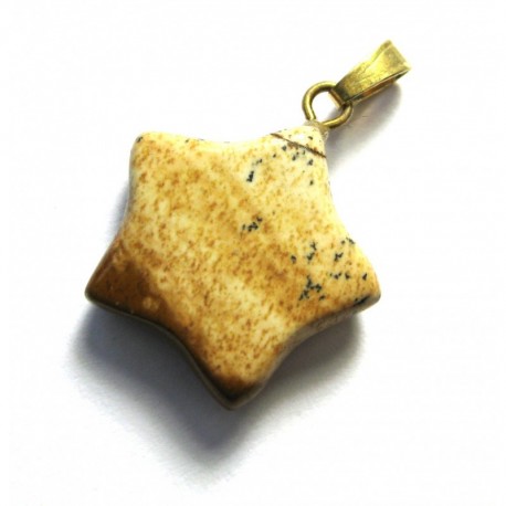 Stern mit Öse Landschaftsmarmor 1,8 cm