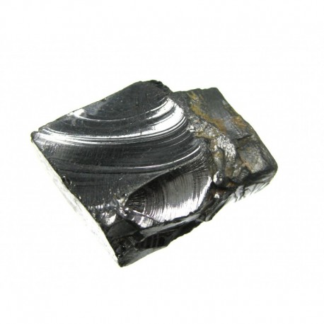 Rohstein Schungit (Steinkohle) A silbrig glänzend 2-2,5 cm