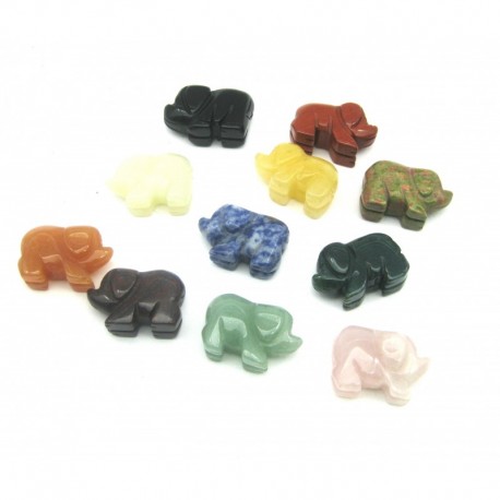 Tiergravur Schwein 25 mm aus Schmuckstein Set mit 11 Stück