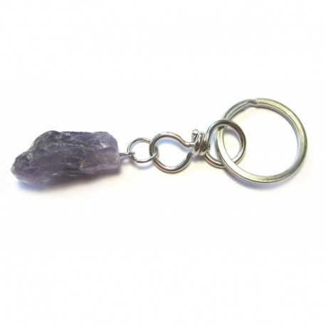 Schlüsselanhänger Rohstein Kristall Amethyst 2,5-3 cm