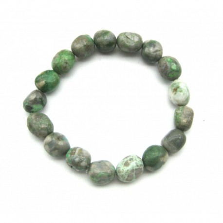 Nugget-Armband kleine Steine Variscit in Matrix 10 - 12 mm