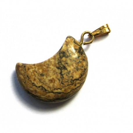 Mond mit Öse Landschaftsmarmor 1,8 cm