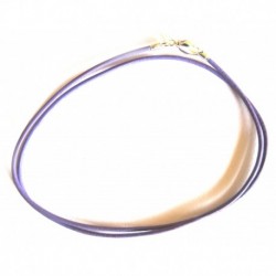 Lederband lila mit Messingverschluß 45 cm