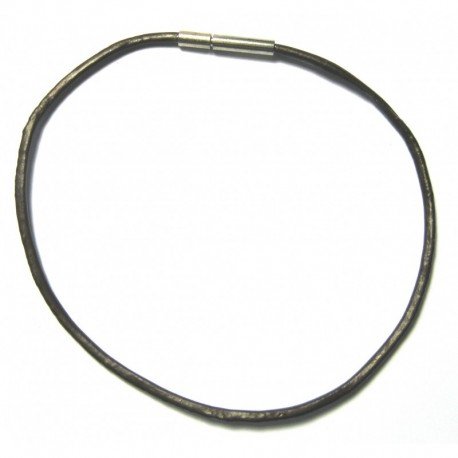 Lederarmband dunkelbraun mit Bajonett-Verschluß