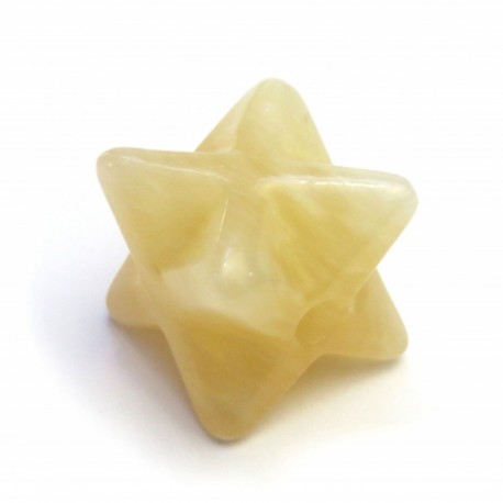 Anhänger Merkaba 15 mm, gebohrt, Calcit
