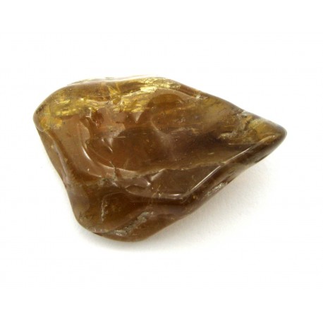 Trommelstein Citrin dunkel schartig 1 Stück