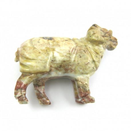 Tiergravur aus Speckstein Widder 5 cm