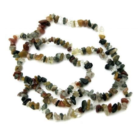 Splitter-Kette Rutilquarz Hämatitquarz Chloritquarz 80 cm