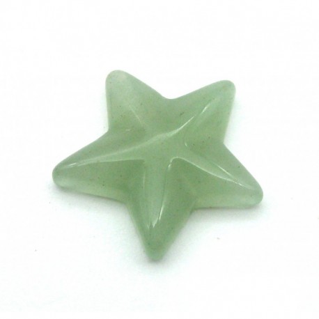 Seestern Grünquarz 20 mm mit feiner 1 mm Bohrung