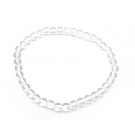 Kugel-Armband Bergkristall 4 mm Kindergröße
