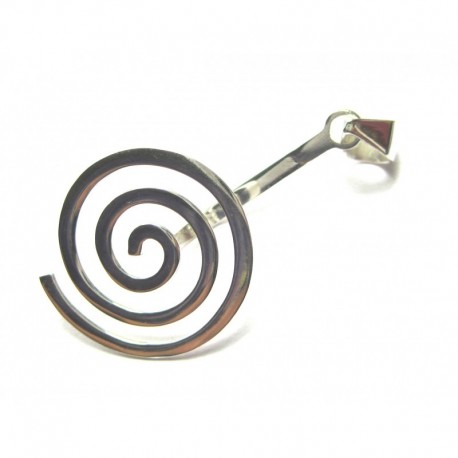 Donut-Spirale Rund Messing versilbert mittel 40 mm