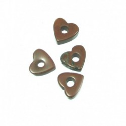 4er Set Anhänger Mini Herz Jaspis rot 6x7 mm