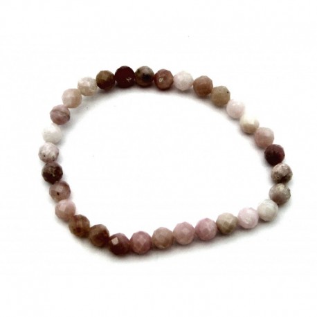 Kugel-Armband Opal pink facettiert 6 mm