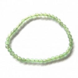 Kugel-Armband Grünquarz facettiert abgerundet 4 mm
