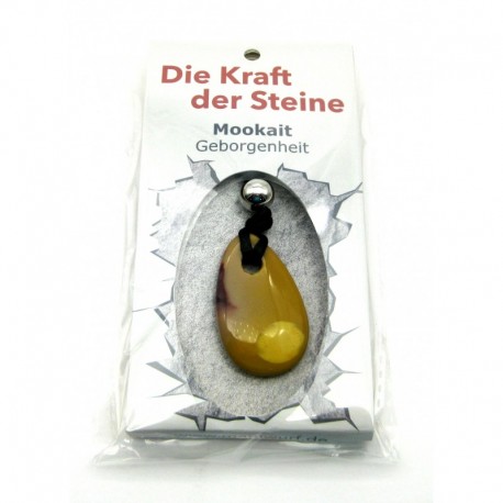 Kraftstein-Anhänger Mookait ocker