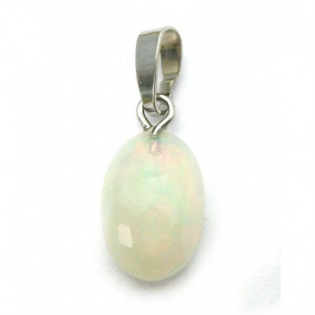Anhänger Opal Äthiopien 0,8 - 1 cm 925er Silber-Öse