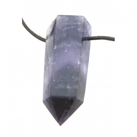 Anhänger Spitze gebohrt Amethystquarz 4,5-5 cm