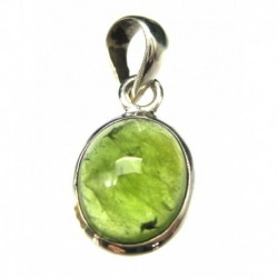 Anhänger Peridot Oval, 12x25 mm, 925er Silber