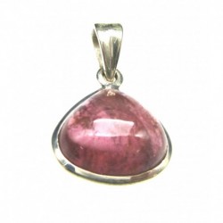 Anhänger Turmalin rot Tropfen, 17x26 mm, 925er Silber